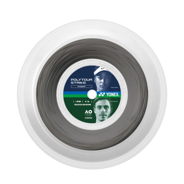 Rollo de Cuerdas Yonex Poly Tour Strike 1.30 Gris