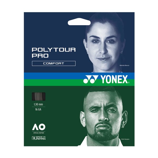 Set de Cuerdas Yonex Poly Tour Pro 16 1.30 Negro