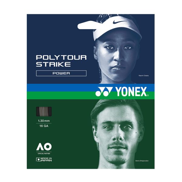 Set de Cuerdas Yonex Poly Tour Strike 16 1.30 Gris