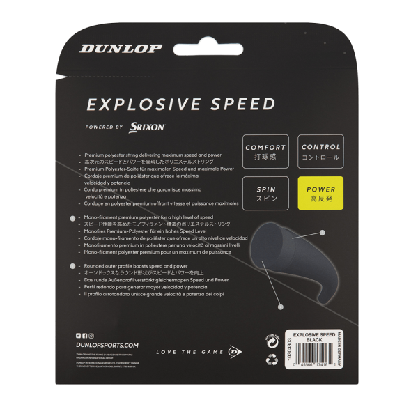 Dunlop Explosive Speed 17 1.25 Negro New
