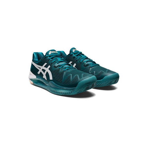 Asics Gel Resolution 8 Clay Velvet Pine/Blanco New