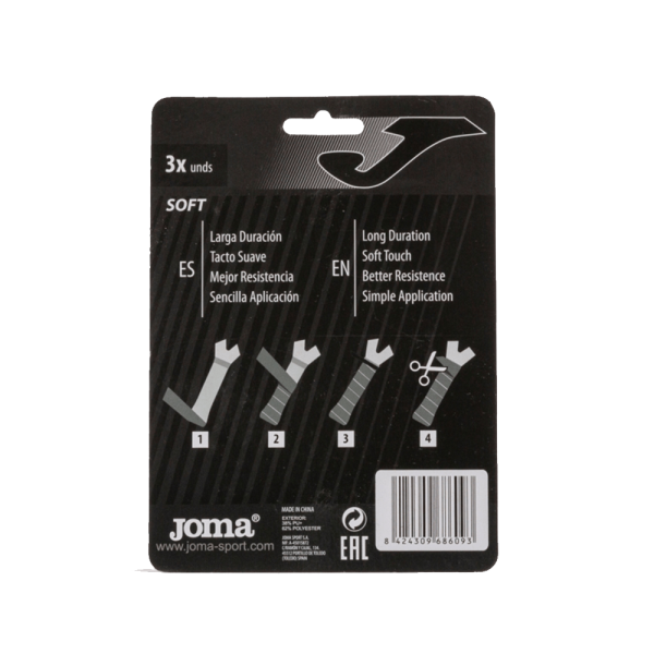 Paquete 3 Unidades Overgrip Joma Club Amarillo Neon