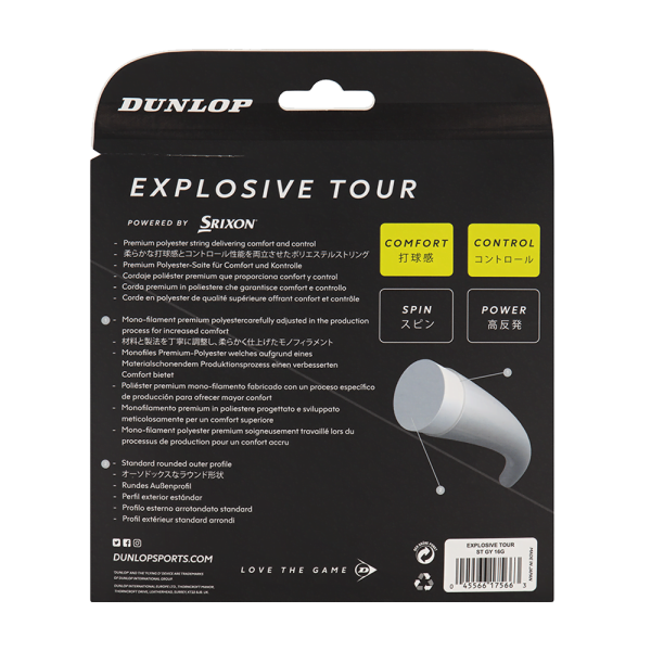 Set de Cuerdas Dunlop Explosive Tour 16 1.30