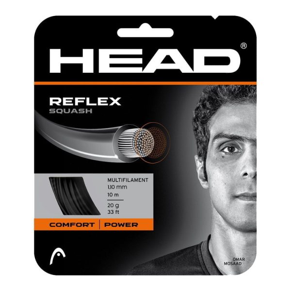 Cuerdas Squash Head Reflex 1.10/20 Negro New