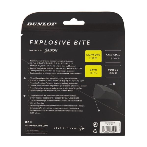 Set de Cuerdas Dunlop Explosive Bite 17 1.25 Amarillo New
