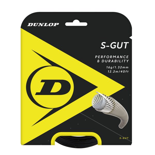 Dunlop Synthetic S-Gut 16 1.30 Negro New