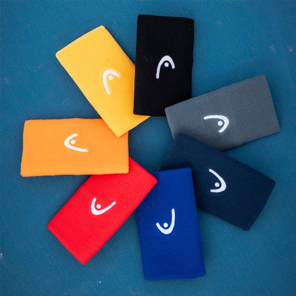 Muñequera Head Wristband Larga Azul Neon 2 Unidades New